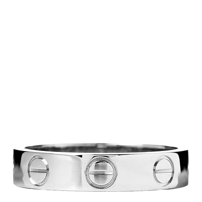 Cartier 18K White Gold 3.5mm LOVE Wedding Band Ring 46 3.75 1 of 4
