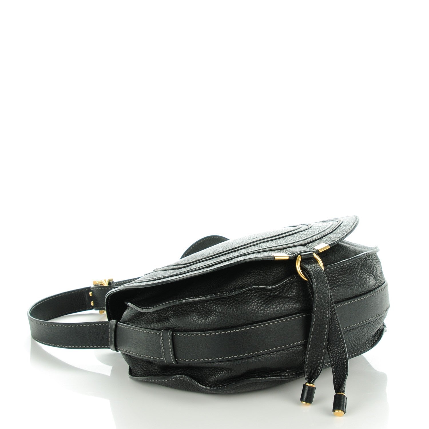 Chloe Calfskin Medium Marcie Round Crossbody Bag Black 4 of 8