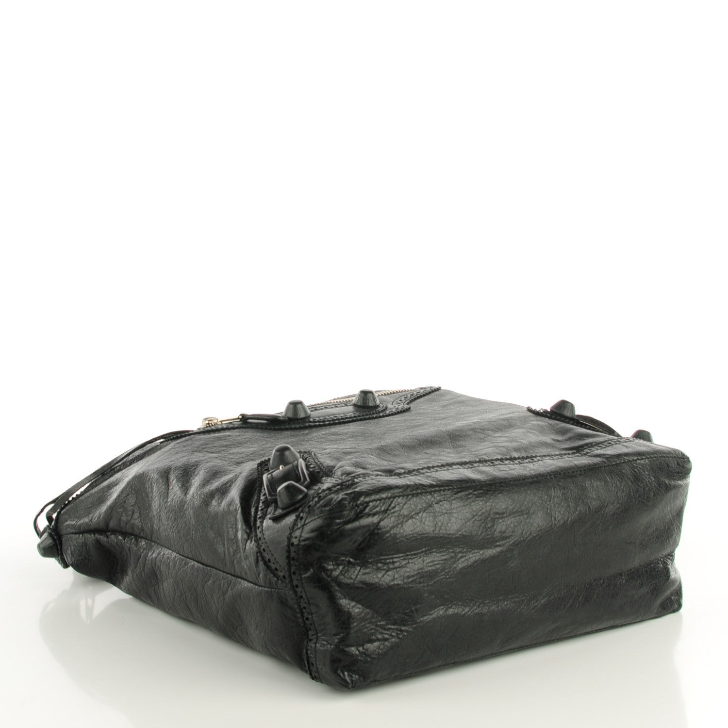 Balenciaga Agneau Giant Brogues Hardware Day Hobo Black 4 of 9