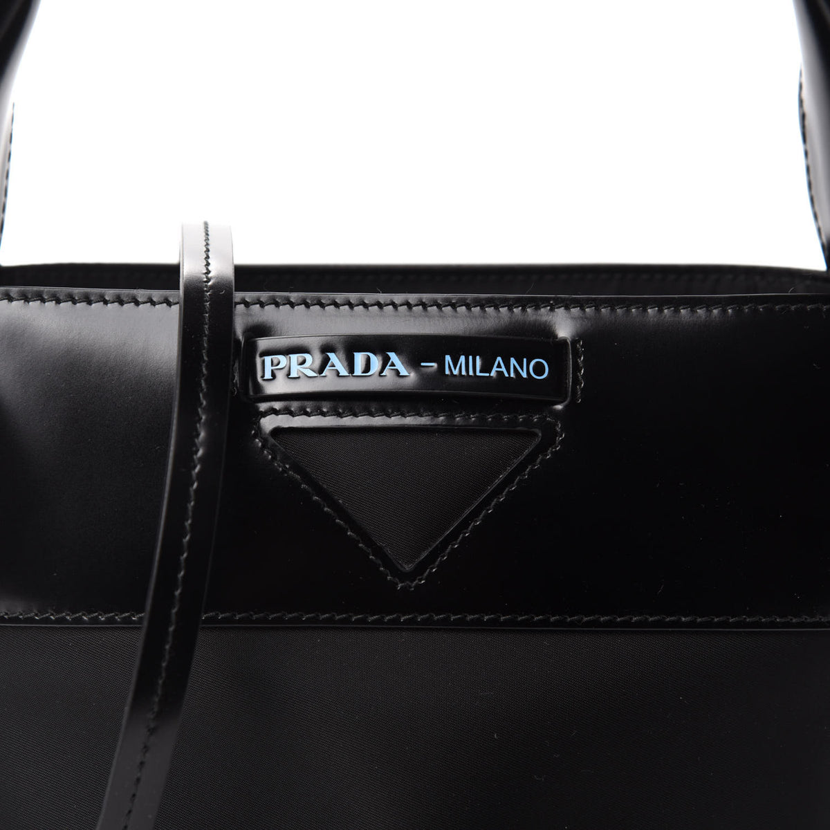 Prada Tessuto Spazzolato Ouverture Bucket Bag Black 12 of 12