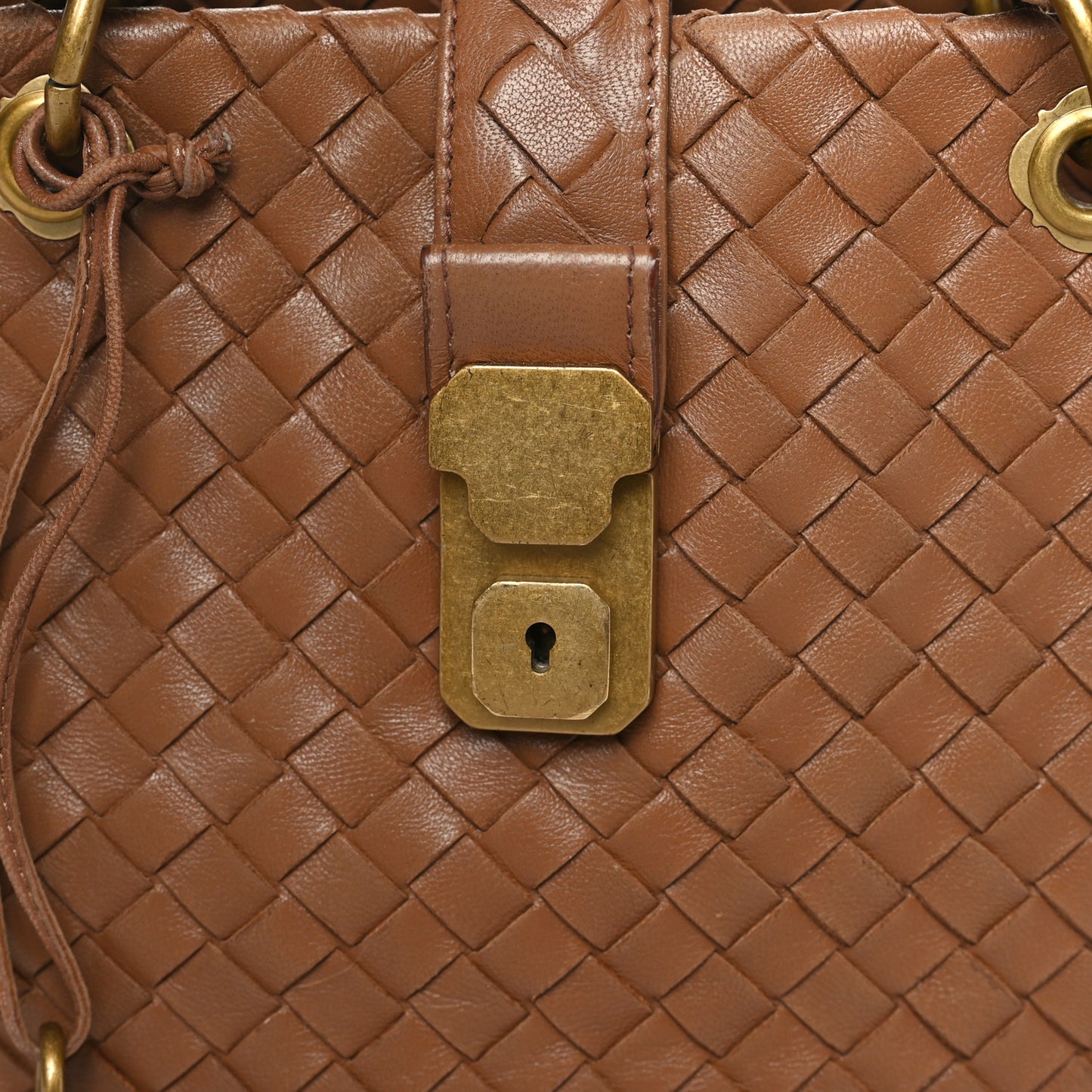 Nappa Intrecciato Capri Tote Maple