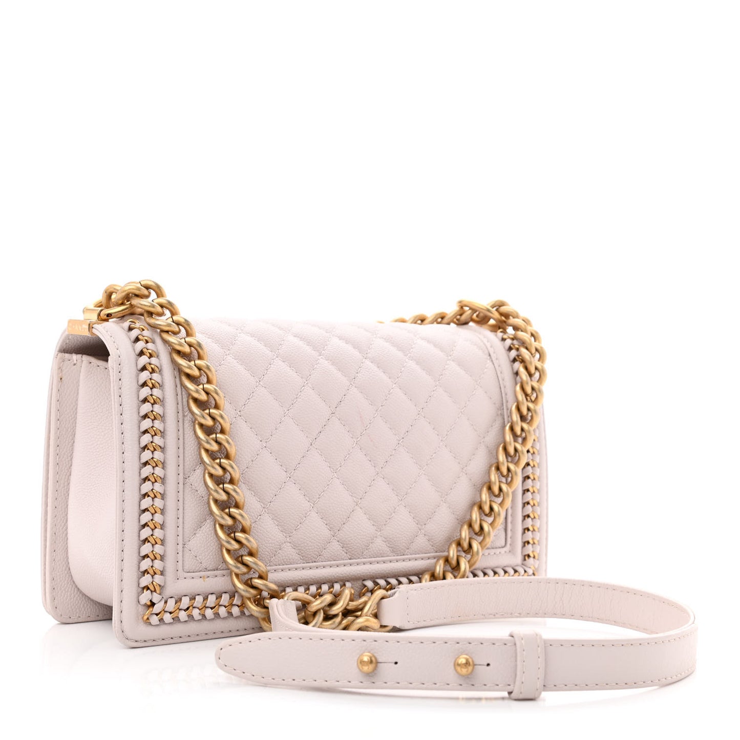 Caviar Quilted Chain Around Medium Boy Flap Light Purple