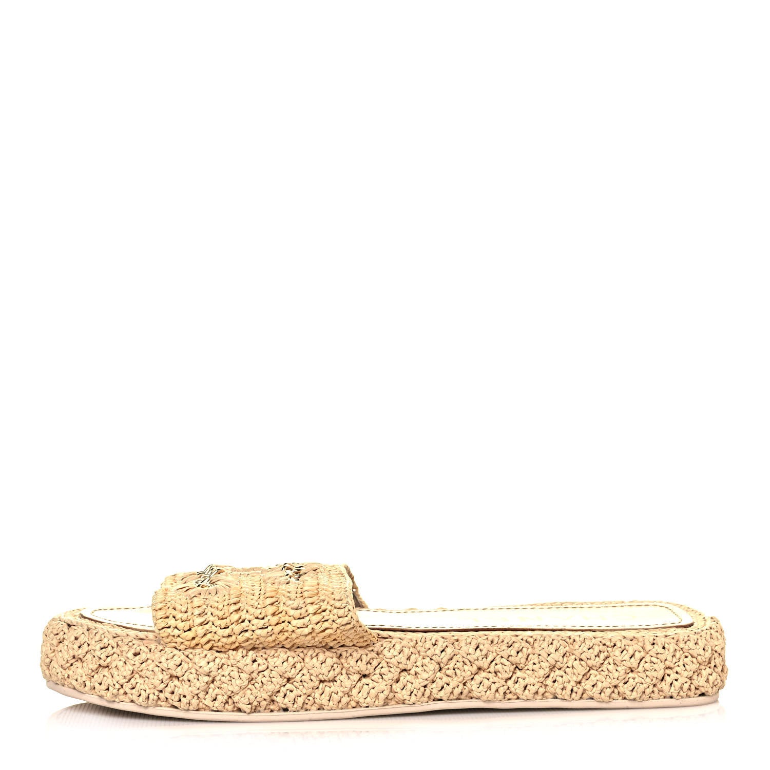 Chanel Cord Braided CC Mules 41 Light Beige 1 of 8