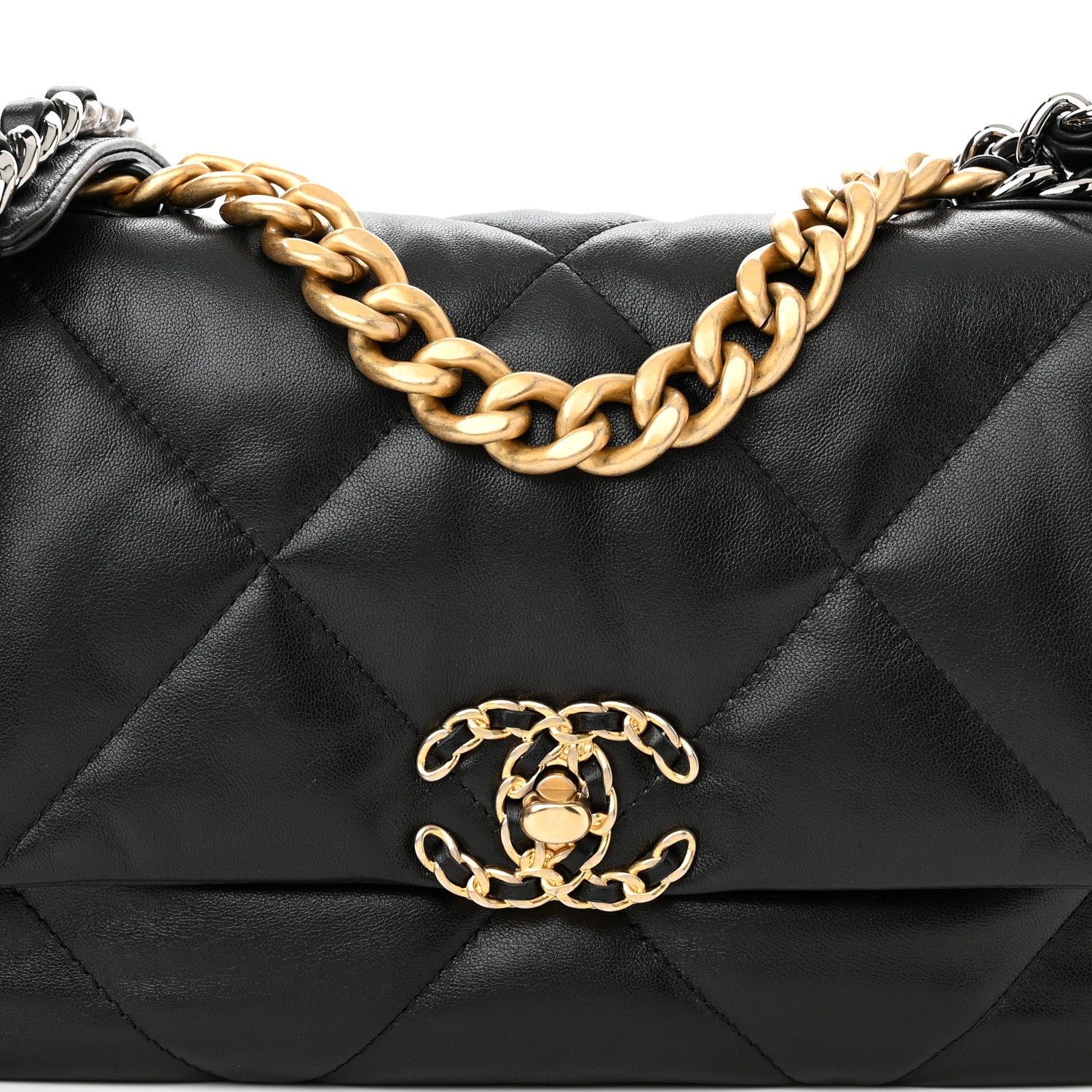Chanel Goatskin Quilted Medium Chanel 19 Flap Black 8 of 11