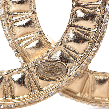 Chanel Baguette Crystal CC Brooch Gold 4 of 5