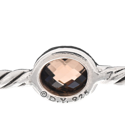 David Yurman Sterling Silver Smoky Quartz 3mm Color Classics Four Station Bangle Bracelet 4 of 4