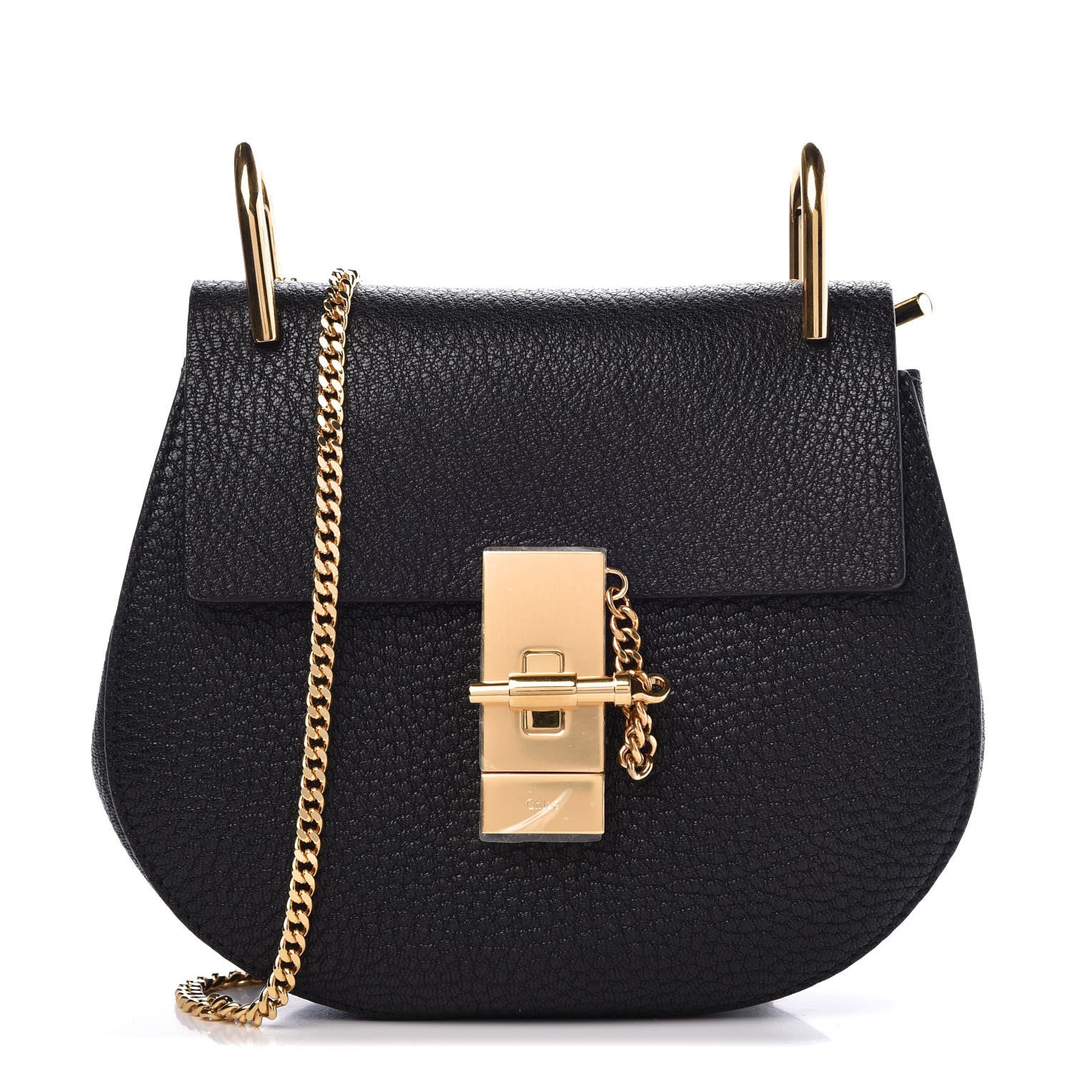 Chloe Grained Lambskin Mini Drew Shoulder Bag Black 1 of 7