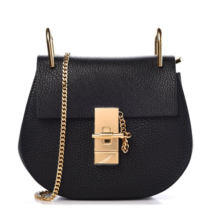 Chloe Grained Lambskin Mini Drew Shoulder Bag Black 1 of 7
