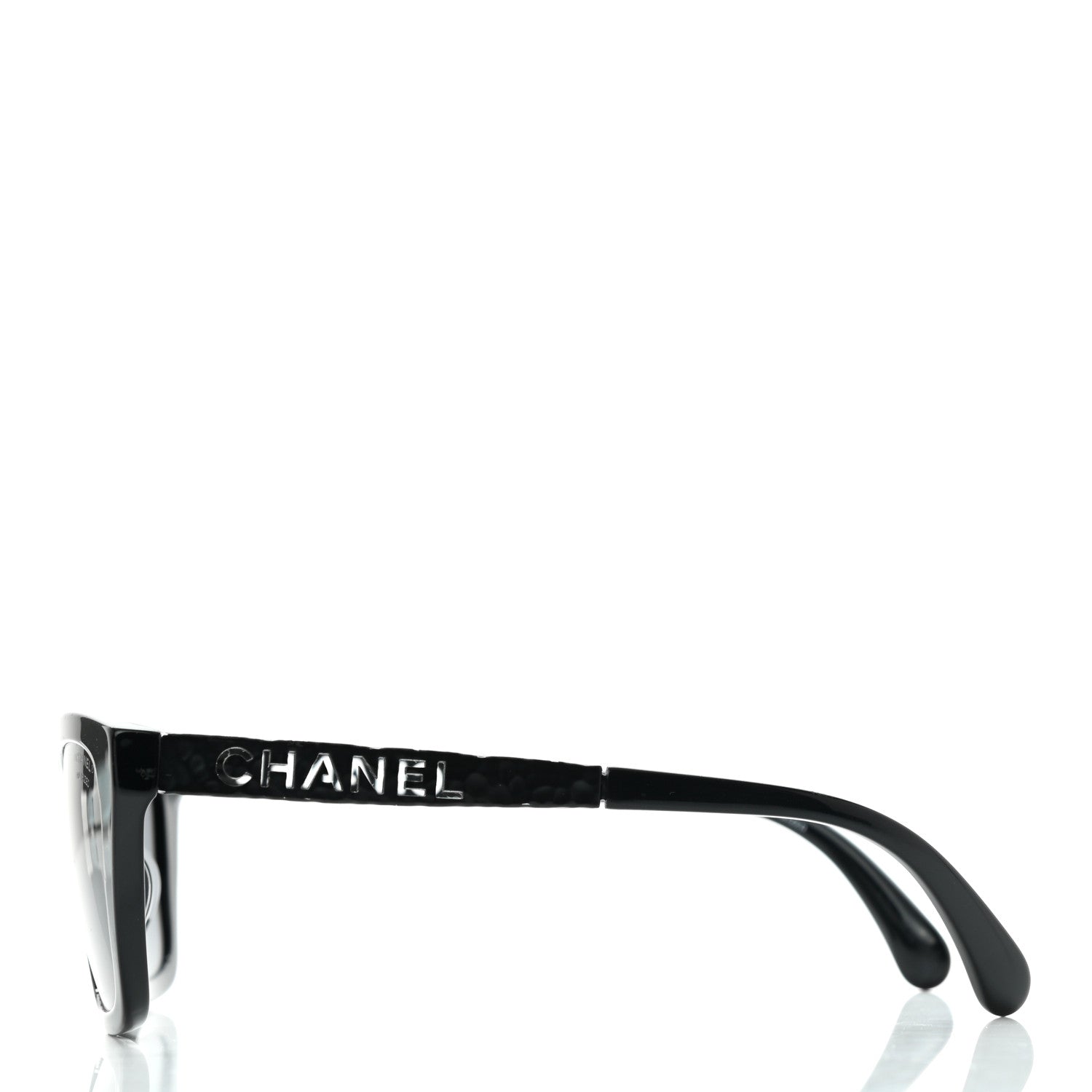 Chanel Acetate Metal Polarized Rectangle Sunglasses 5442 Black 3 of 8