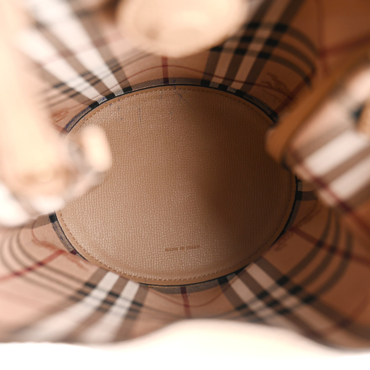 Haymarket Check Colours Small Lorne Bucket Crossbody Beige