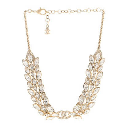 Chanel Crystal Sparkling Wheat CC Choker Necklace Gold 3 of 7