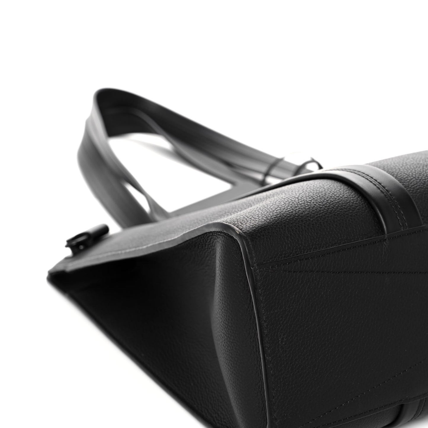 Grained Calfskin LV Aerogram Tote Black