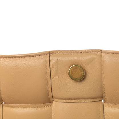 Bottega Veneta Lambskin Maxi Intreccio Padded Chain Cassette Crossbody Bag Almond 11 of 11