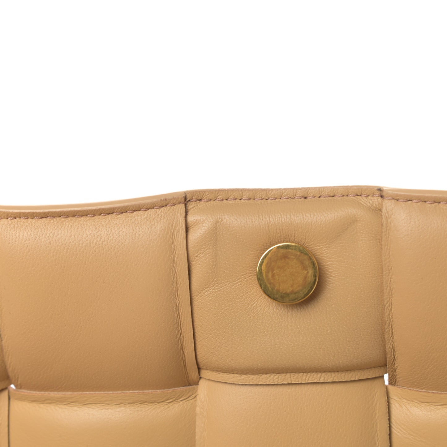 Lambskin Maxi Intreccio Padded Chain Cassette Crossbody Bag Almond