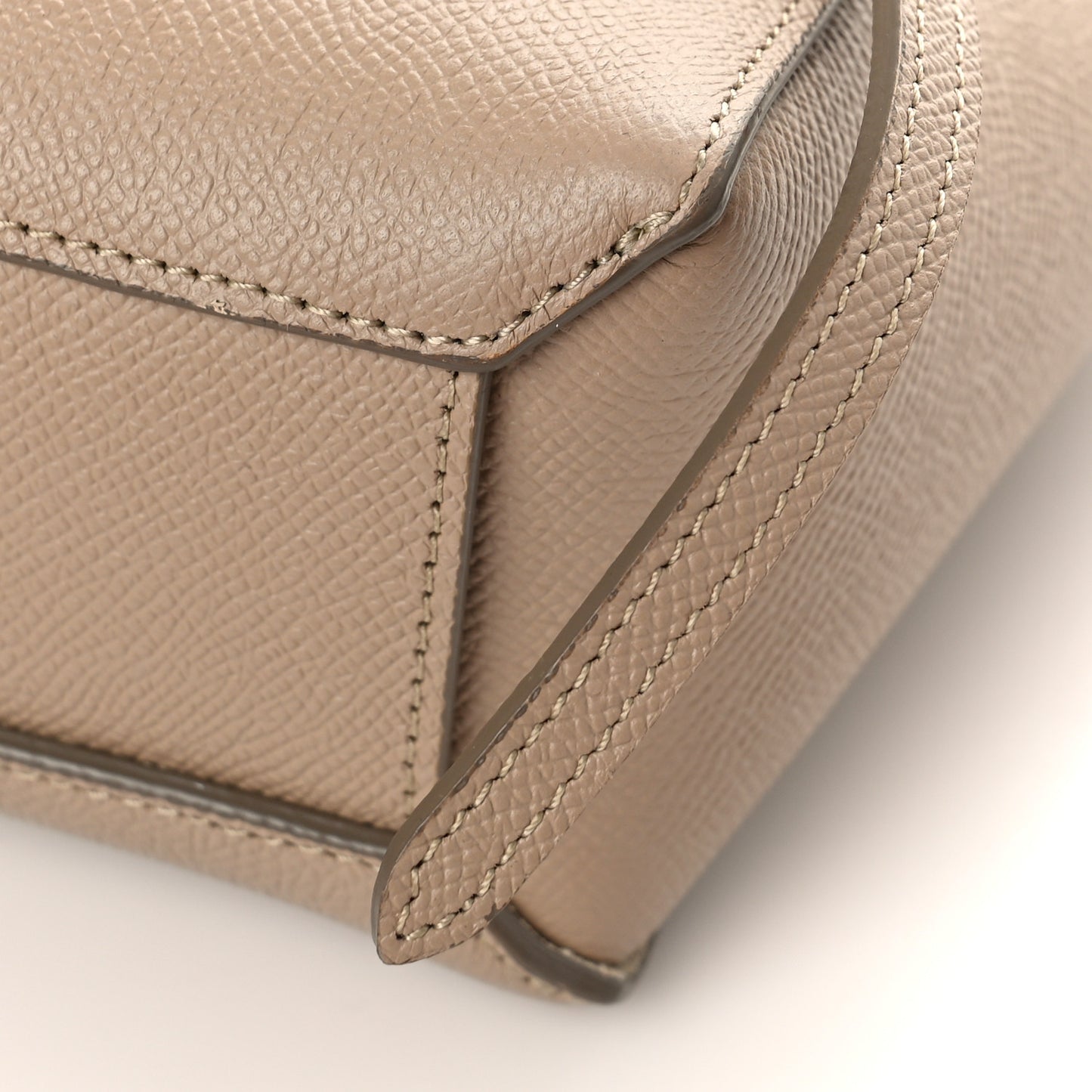 Grained Calfskin Pico Belt Bag Light Taupe