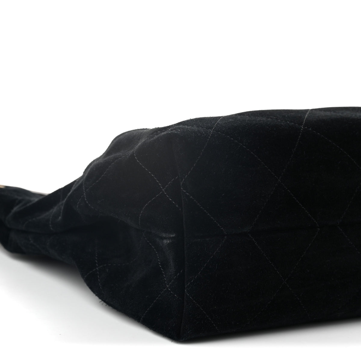 Chanel Suede Calfskin Lambskin Quilted Maxi Hobo Black 9 of 10