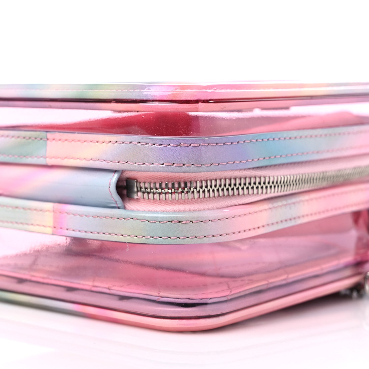 Chanel PVC Patent Calfskin Patent Lambskin Vertical Vanity Case Pink 10 of 10