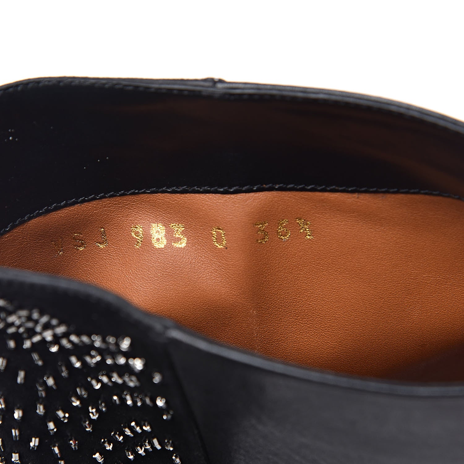 Valentino Garavani Nappa Suede Beaded Boots 36.5 Black 10 of 10
