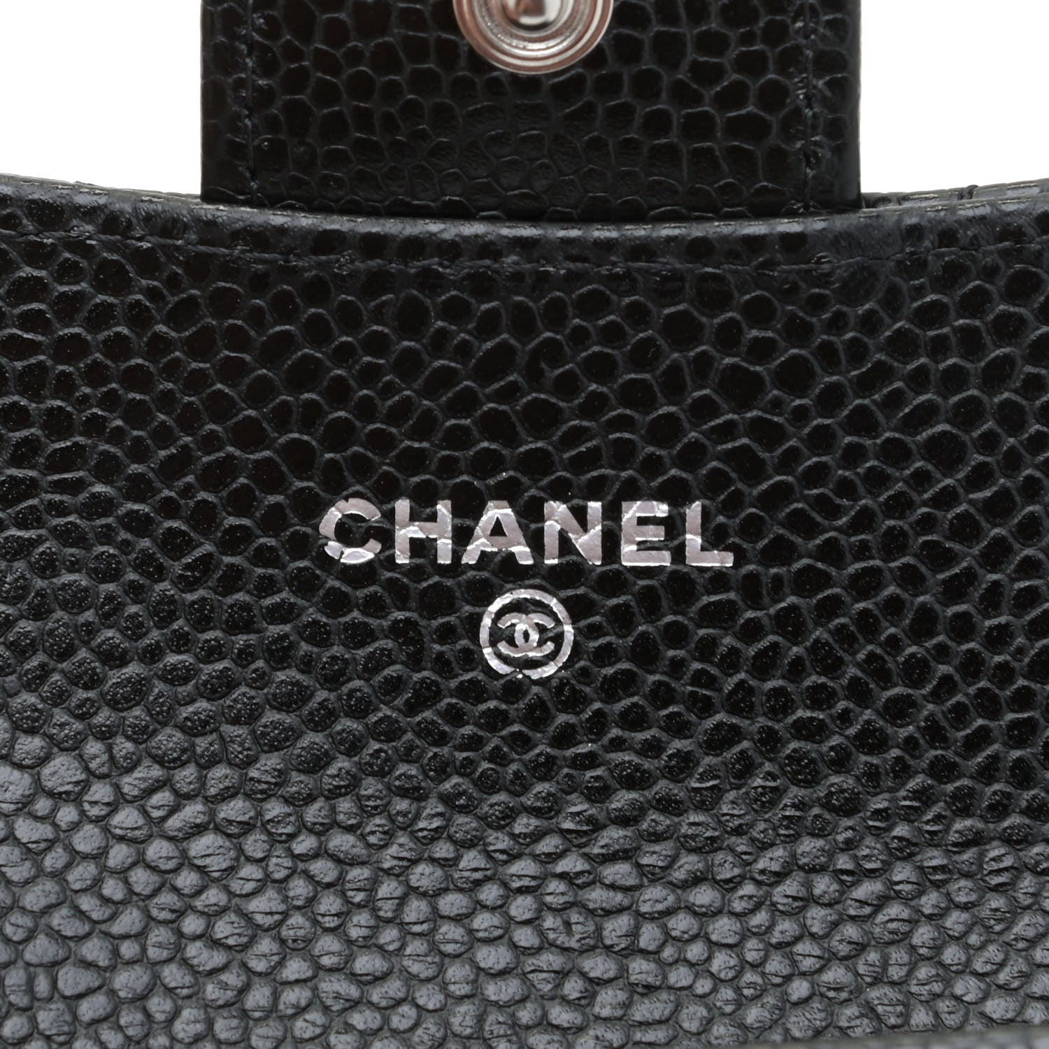 Chanel Caviar Quilted Flap Card Holder Wallet Black 7 of 8