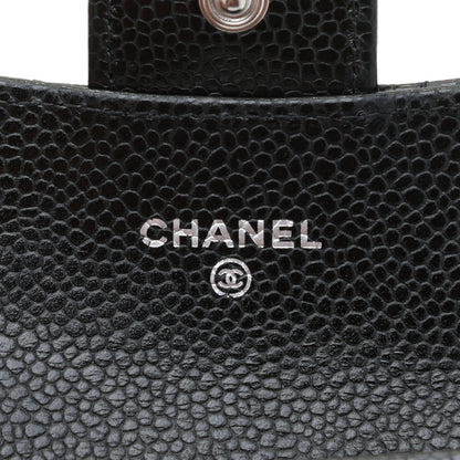 Chanel Caviar Quilted Flap Card Holder Wallet Black 7 of 8