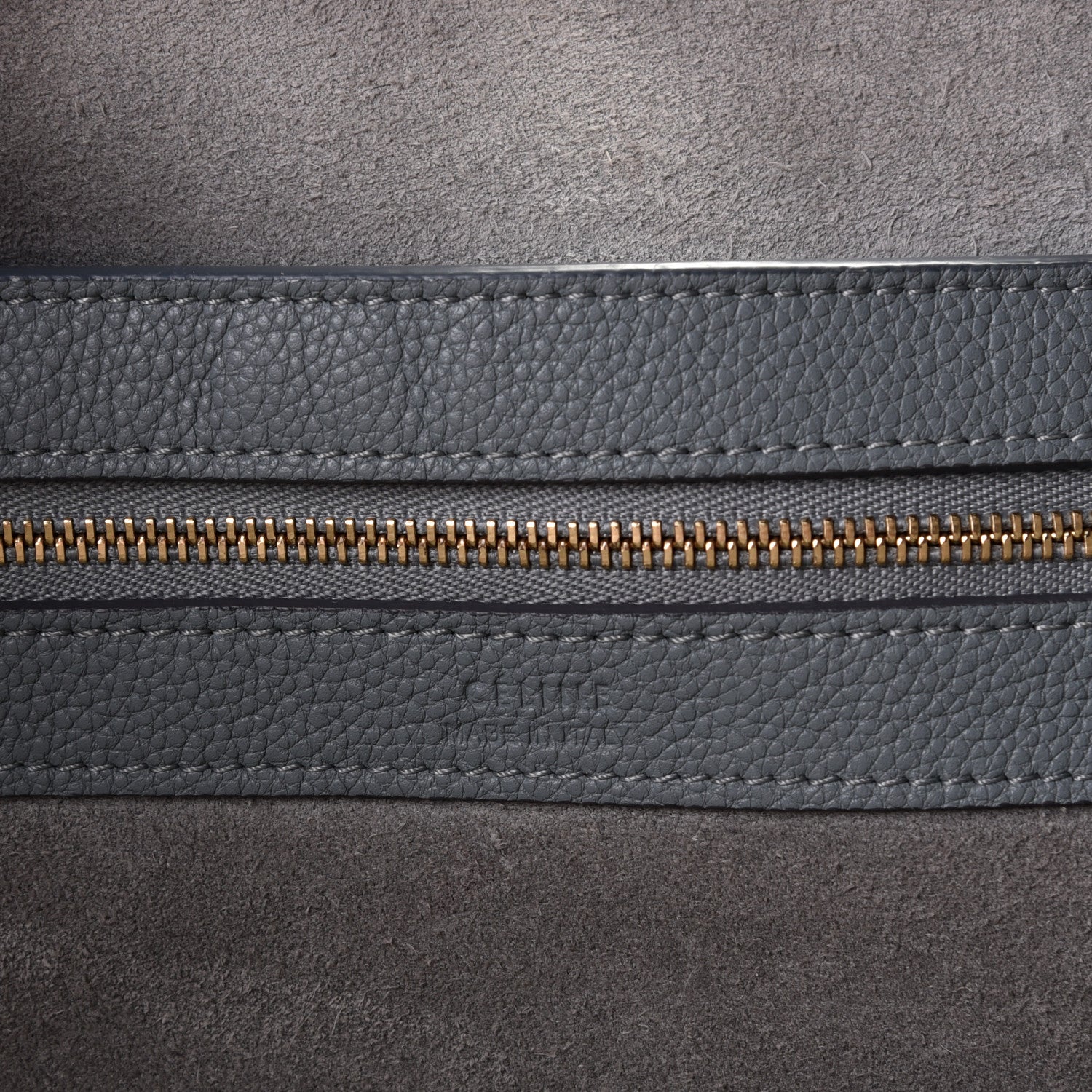 Celine Soft Grained Calfskin Small Belt Cabas Storm 8 of 12