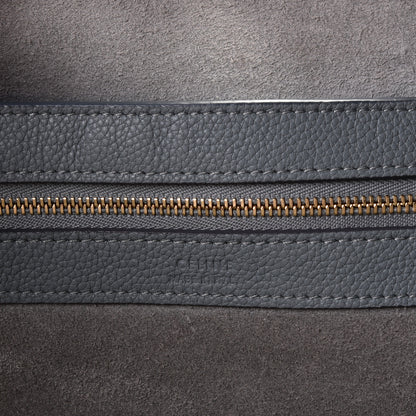 Celine Soft Grained Calfskin Small Belt Cabas Storm 8 of 12