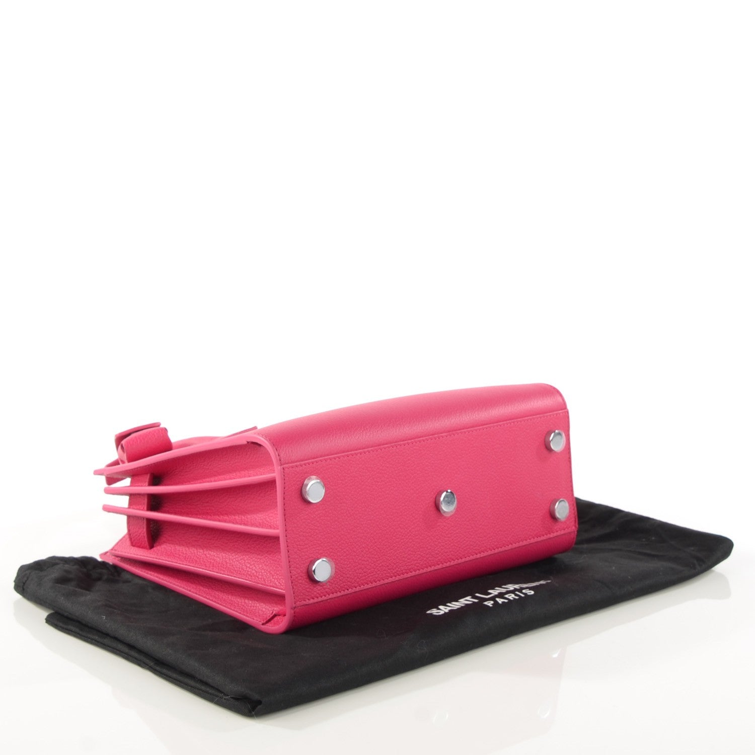Saint Laurent Grained Calfskin Nano Sac De Jour Fuchsia 4 of 7