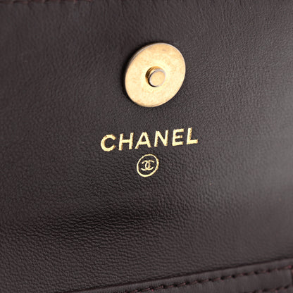 Chanel Lambskin Quilted Studded CC Clutch With Chain Dark Purple 6 of 11