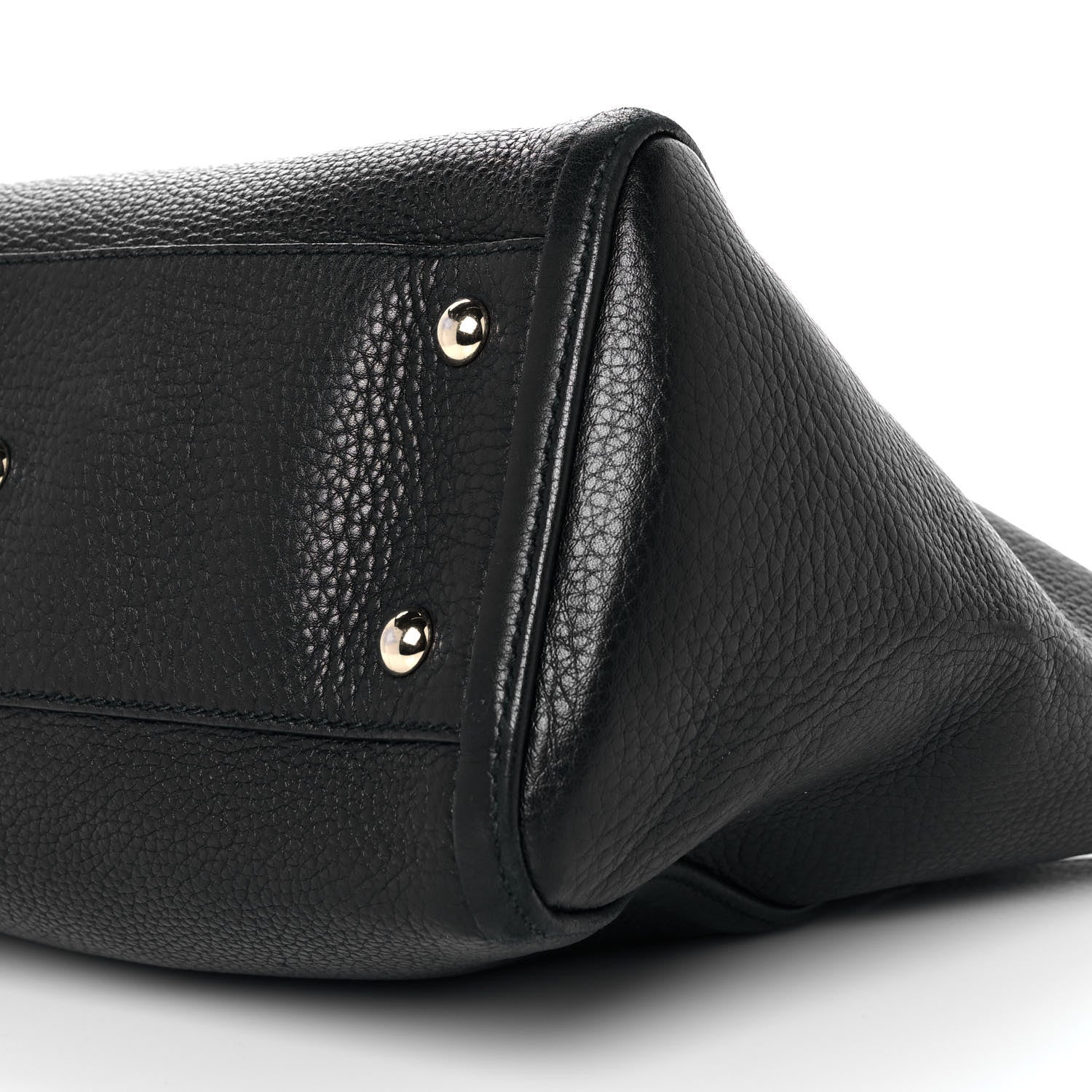 Gucci Pebbled Calfskin Small Soho Top Handle Bag Black 9 of 10