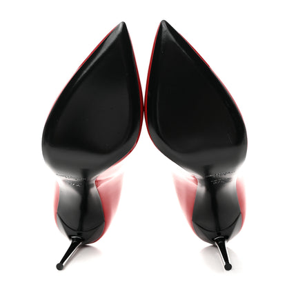 Saint Laurent Patent Calfskin Teddy High Vamp 105 Pumps 37.5 Red 5 of 9