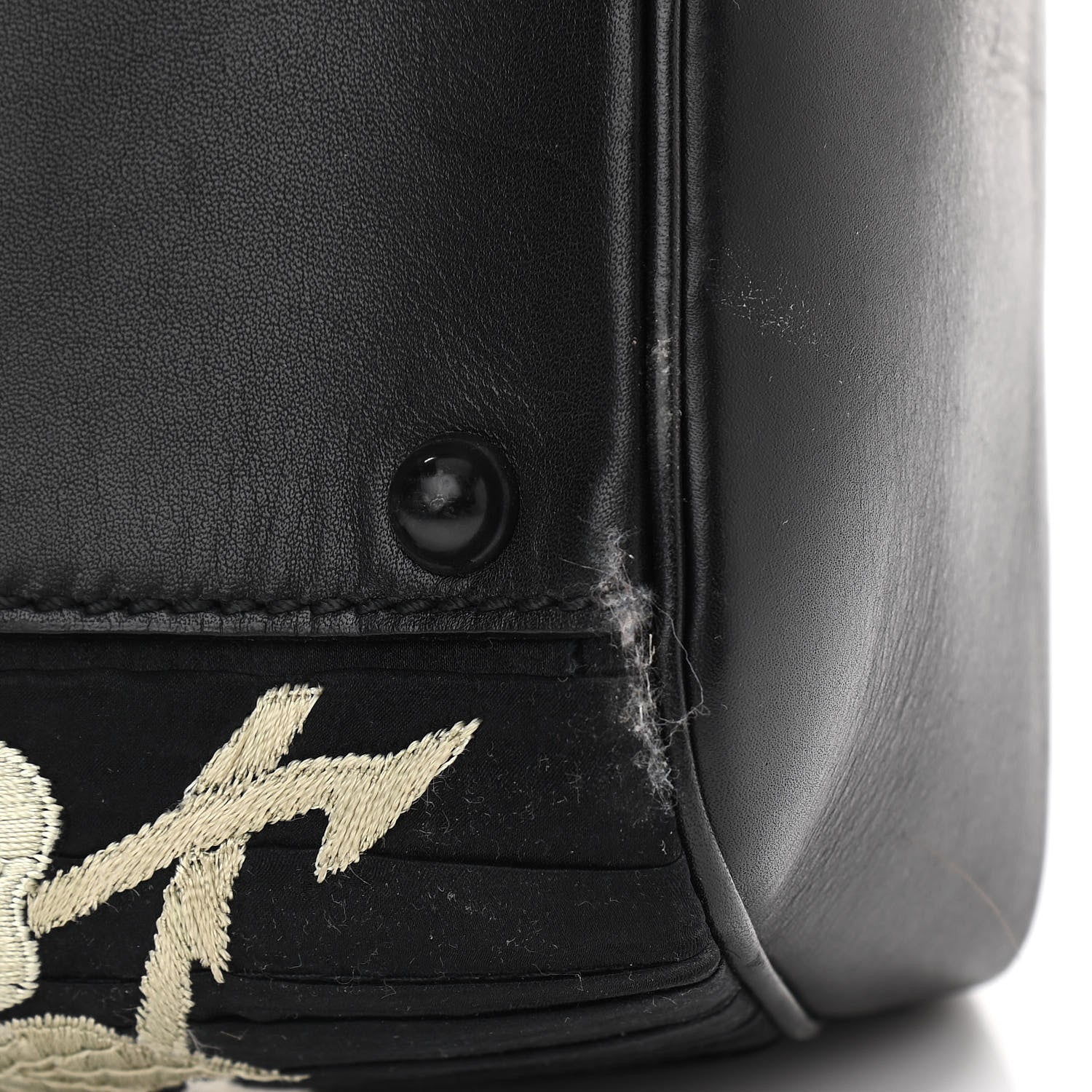 Gucci Silk Embroidered Tom Ford Japanese Flower Bag Black 1074904