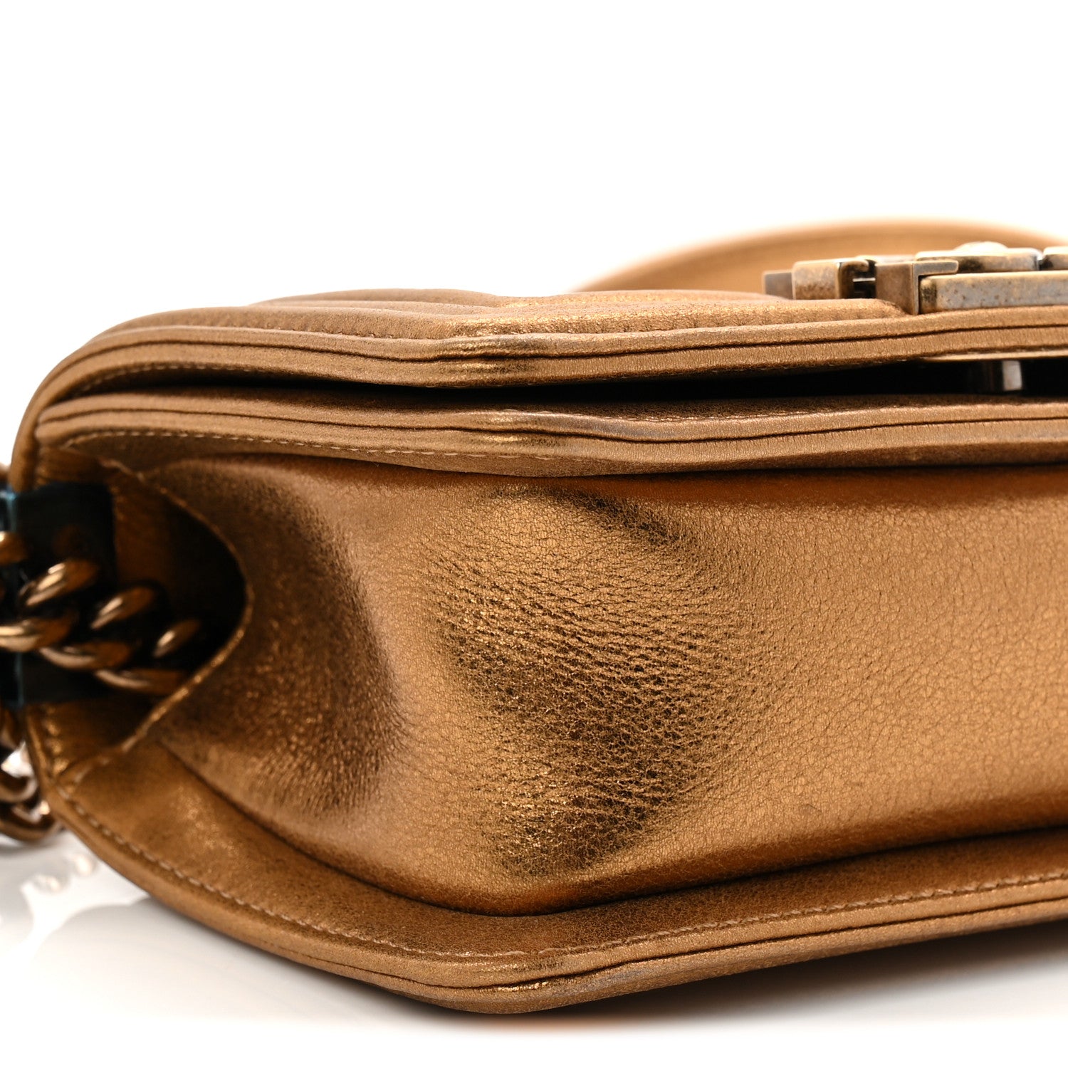 Chanel Galuchat Stingray Mini Boy Flap Gold 17 of 19