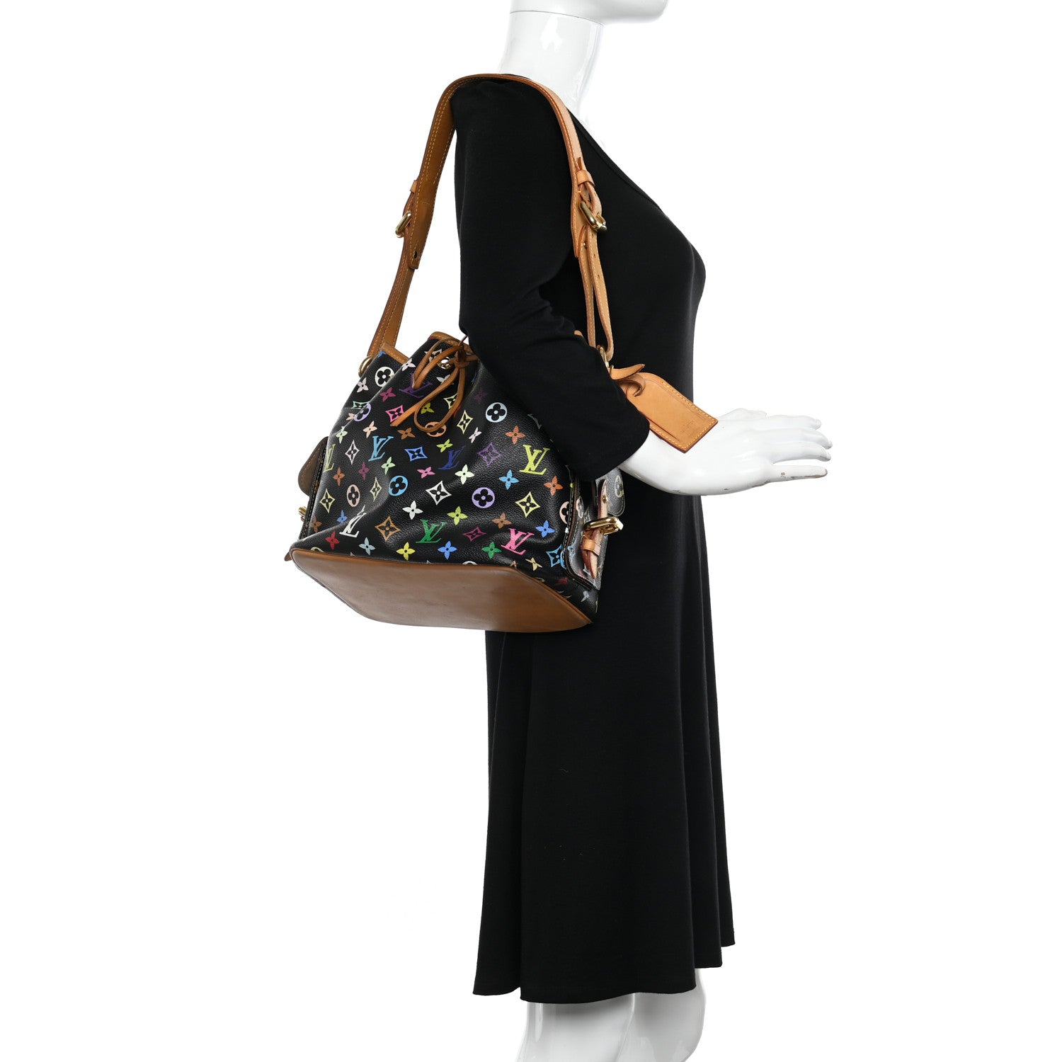 Louis Vuitton Monogram Multicolor Petit Noe Black 2 of 8