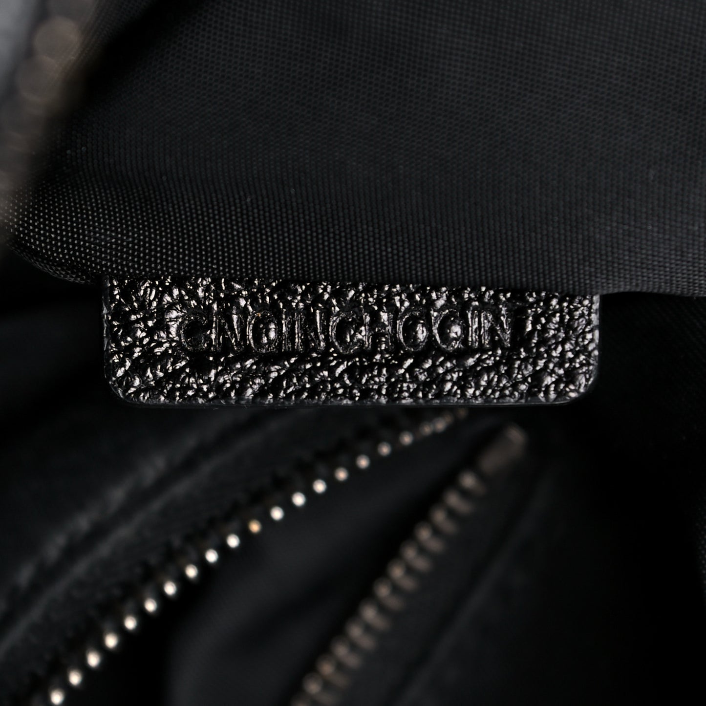 Nylon Tonal Check Drawstring Tote Black