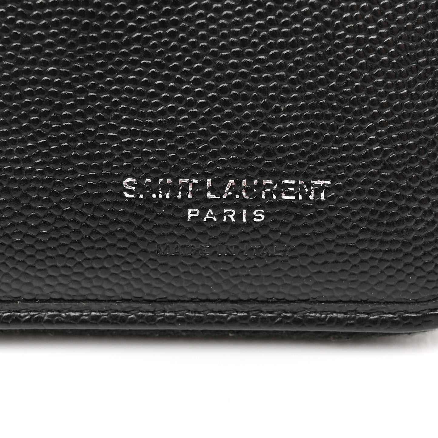 Grain De Poudre Matelasse Chevron Monogram Compact Zip Around Wallet Black