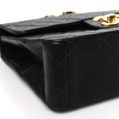 Chanel Lambskin Quilted XL Jumbo Single Flap Black 9 of 11