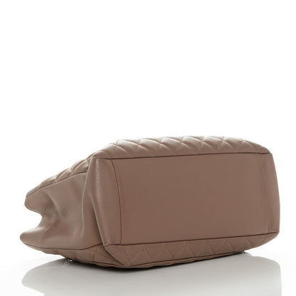 Chanel Caviar Quilted Grand Shopping Tote GST Taupe 4 of 8