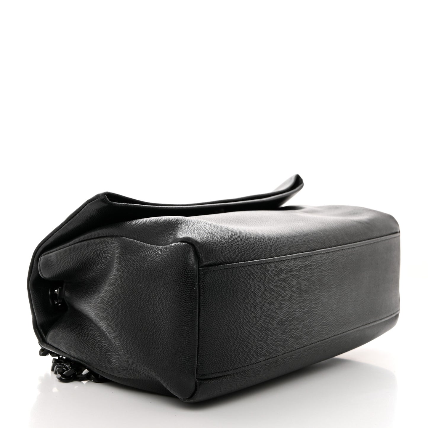 Grain De Poudre Medium West Hollywood Monogram Fold-Over Black