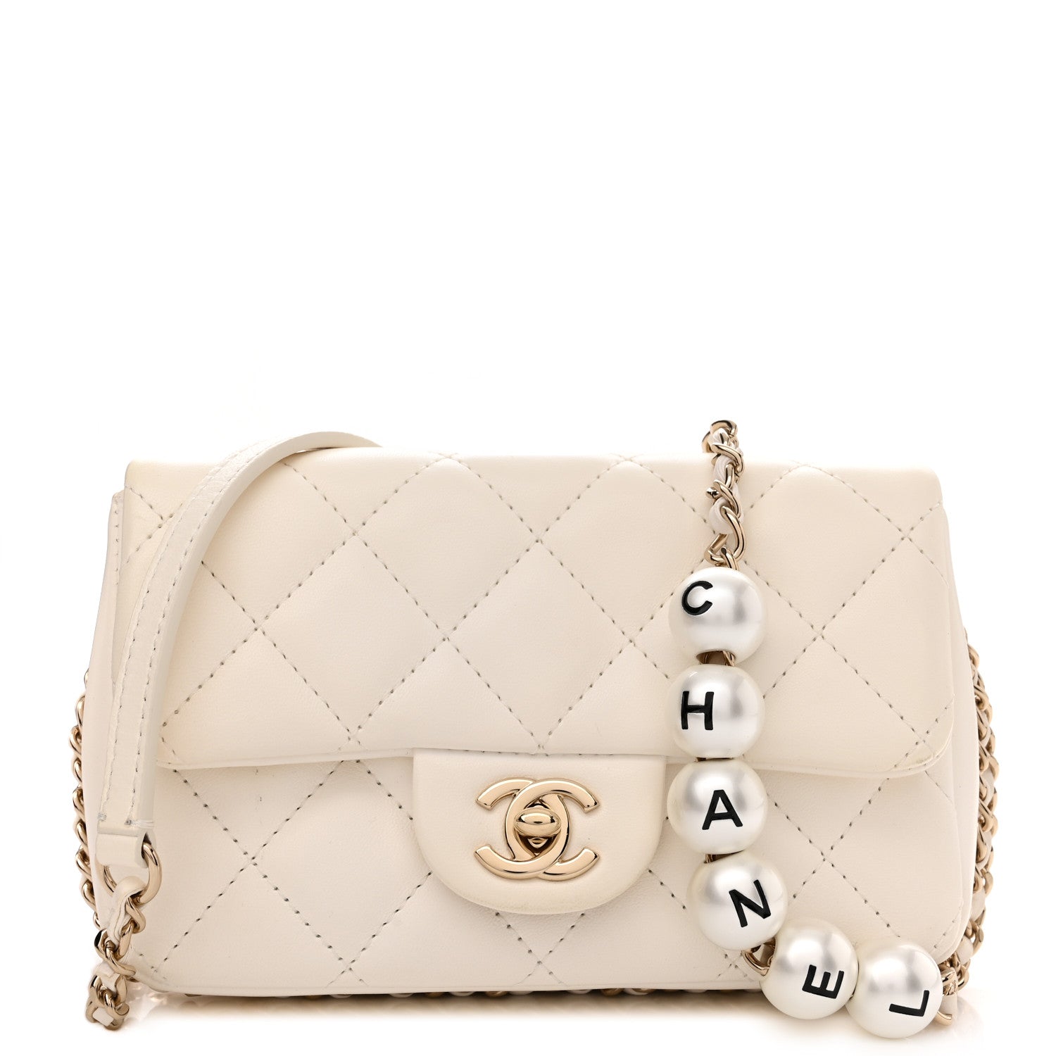 Chanel Lambskin Quilted Mini My Precious Flap White 1 of 12