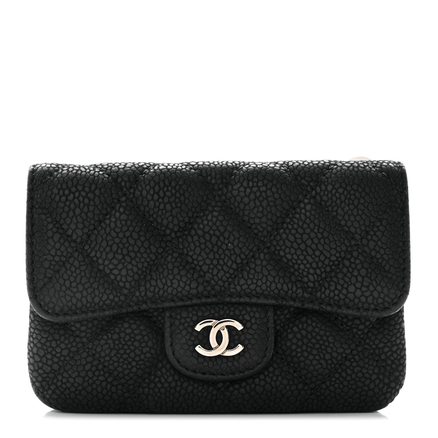 Chanel Iridescent Caviar Quilted Coin Purse Black 1 of 10