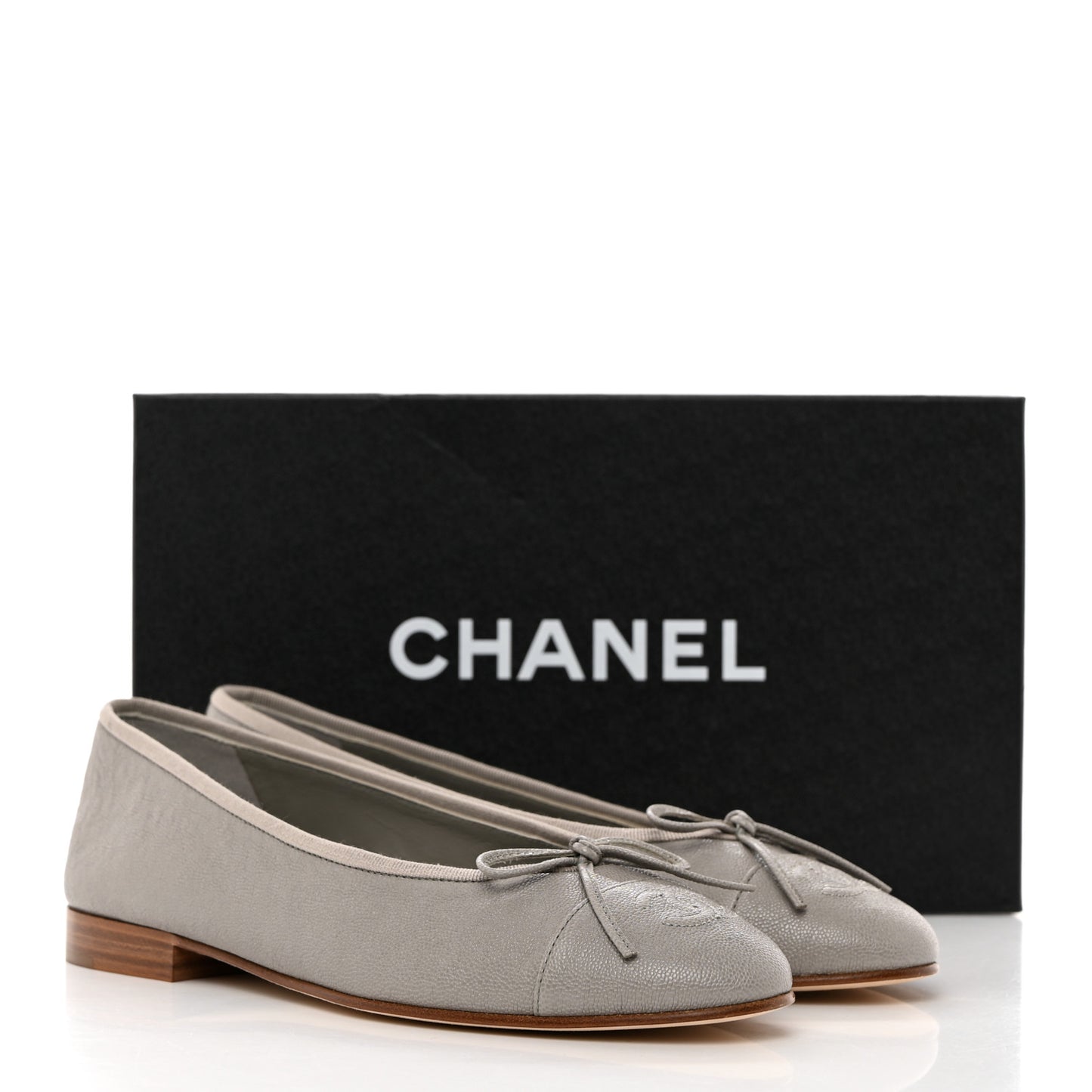 Caviar CC Cap Toe Ballerina Flats 37 Grey
