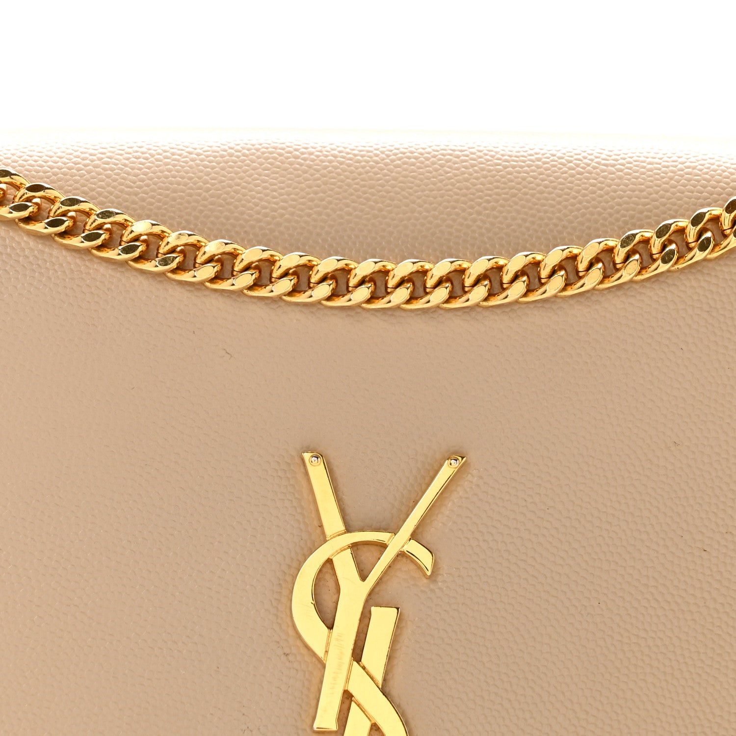 Saint Laurent Grain De Poudre Medium Monogram Kate Satchel Nude Powder 8 of 13