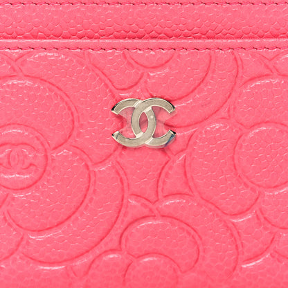 Chanel Caviar Camellia Embossed Card Holder Pink 9 of 10