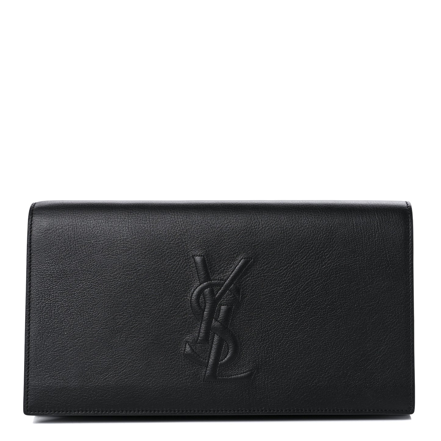 Calfskin Monogram Large Belle De Jour Clutch Black