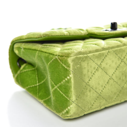 Chanel Velvet Quilted Mini Rectangular Flap Green 8 of 10