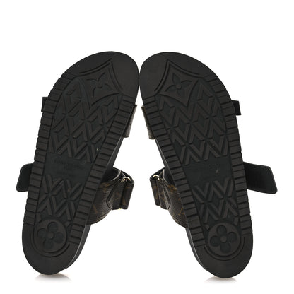 Louis Vuitton Monogram Bom Dia Mule Sandals 39 Black 7 of 11