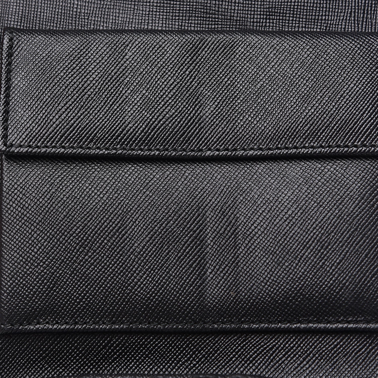 Prada Saffiano Tri-Fold Compact Wallet Black 8 of 10