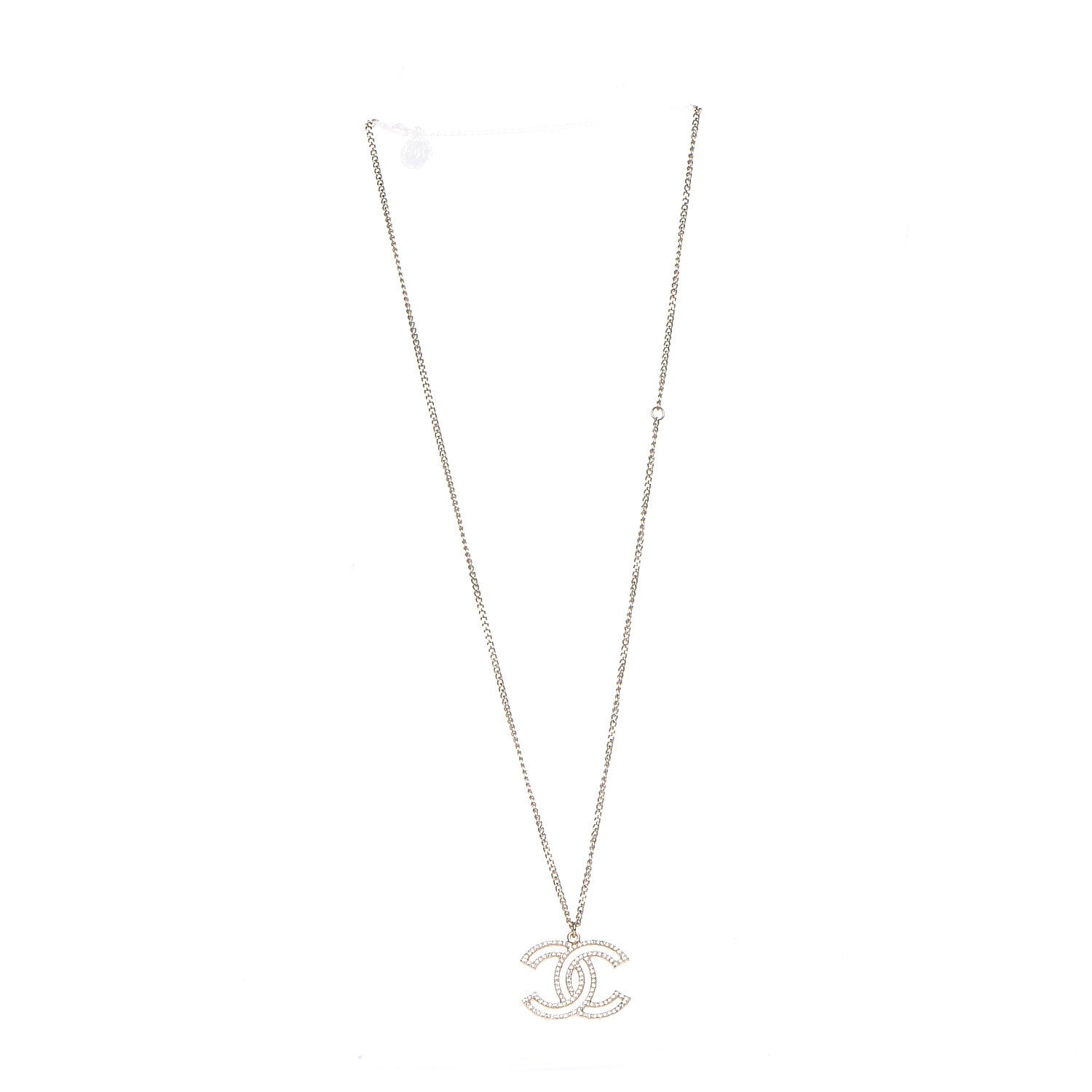 Chanel Crystal CC 100 Anniversary Necklace Gold 3 of 7