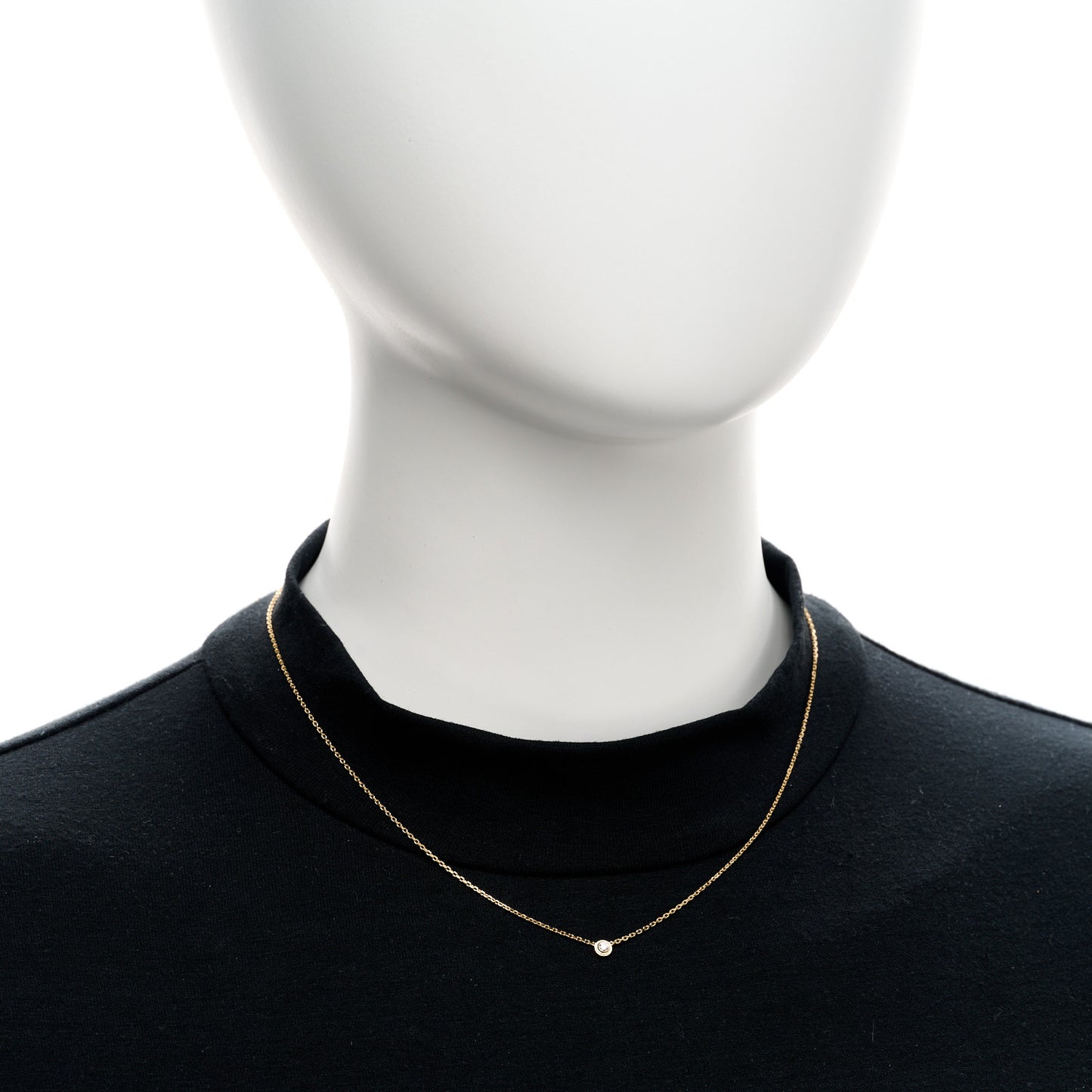 18K Yellow Gold Diamond XS D'Amour Pendant Necklace