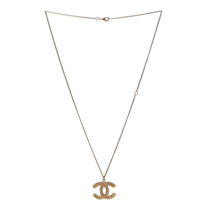 Chanel CC Pendant Necklace Gold 3 of 5